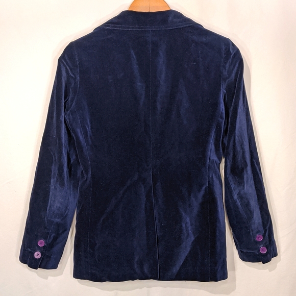 Vintage Marc D'Alcy navy velvet Blazers - Picture 2 of 5